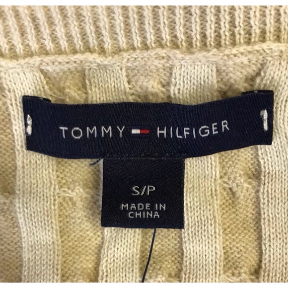 Tommy Hilfiger Cream Cable Knit Sweater NWT - Picture 5 of 6